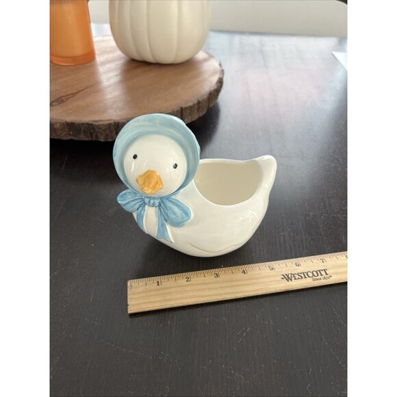 Fraser & Co Taiwan Goose Duck With Blue Bonnet Planter, Sugar Bowl, Salt Cellar - Picture 10 of 10